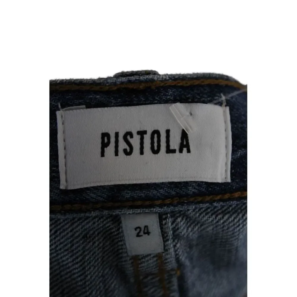Pistola Womens Cotton Distressed Hem Five Pocket Denim Shorts Blue Size 24